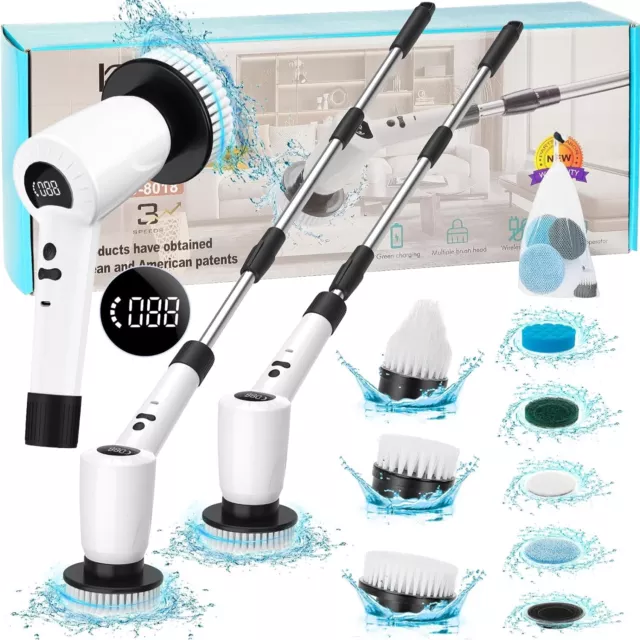 Electric Spin Scrubber, Upgrade Electric Spin Cordless Tub and Tile Scrubber