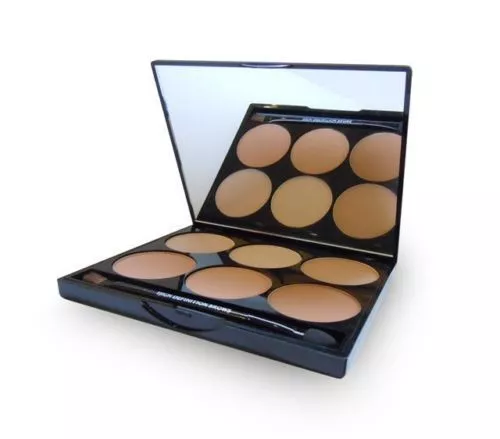 HD Brows Pro Pulverbasis Sechsfarbton Palette Kontur Abdecker Spiegelbürste Mischung