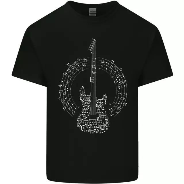 Guitar Notes Electric Guitarist Player Rock Mens Cotton T-Shirt Tee Top