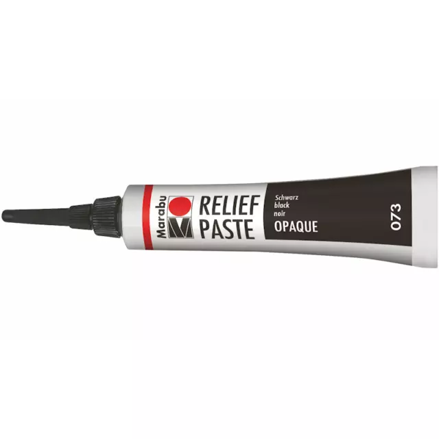 Marabu RELIEF PASTE (für Glas & Porzellan) 20ml-Tube Schwarz