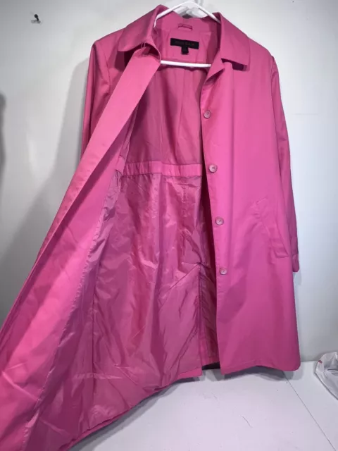 NWOT Anne Klein Pretty-N-Pink Car/Raincoat Size: M 4-Button Pockets Slimming 2