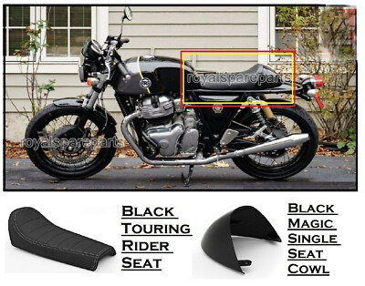 Royal Enfield Continental GT 650 Touring Rider Seat With Black Magic Cowl 