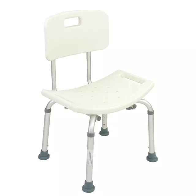 Tabouret de Bain Douche Chaise Avec Dossier 8 Spécialiste Réglable en Hauteur