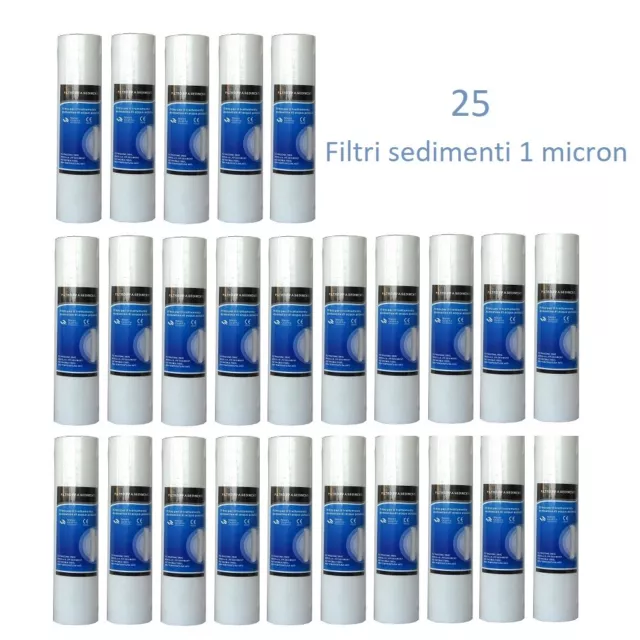 Kit Filtri Sedimenti 1 micron depuratore addolcitore acqua purificatore casa