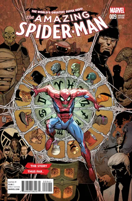 Amazing Spider-Man #9 Camuncoli Story Thus Far Var