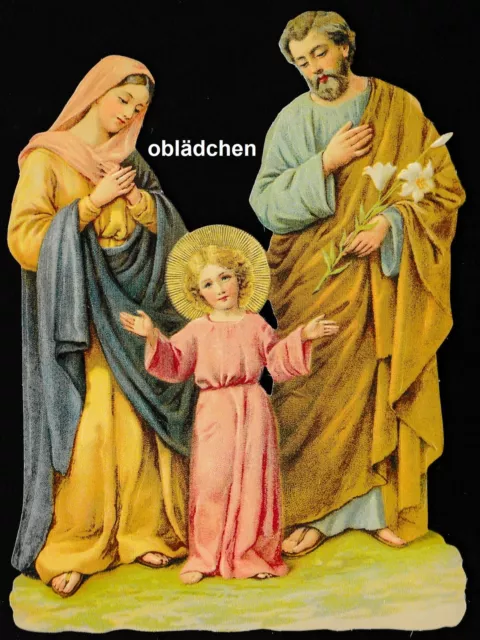 # GLANZBILDER # EF 5162 BILD-Karte, Heilige Familie, holy family, Nostalgie pur