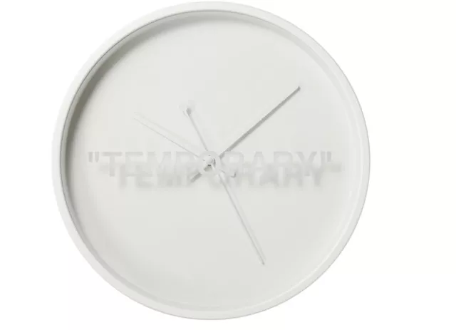 IKEA/VIRGIL ABLOH MARKERAD TEMPORARY Wall Clock White Diameter