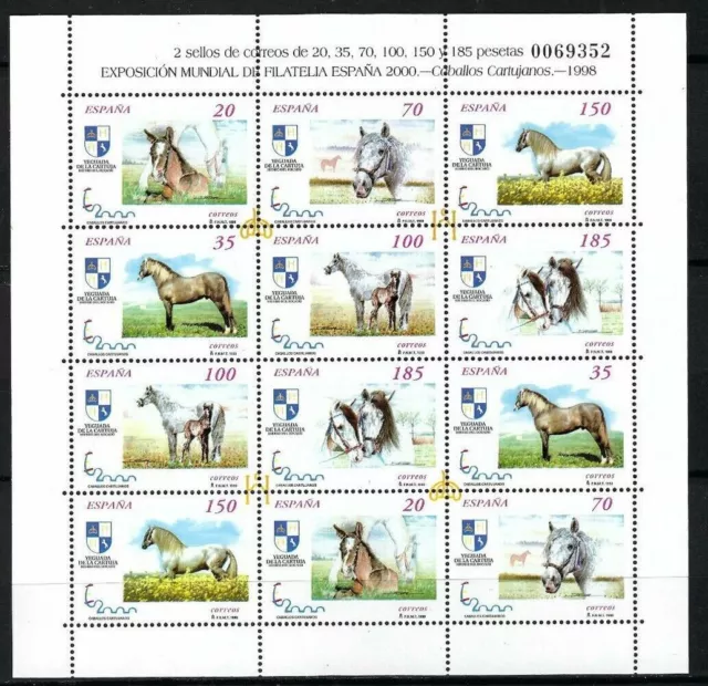 España (1998) Spain Nuevo Mnh Spanien Espagne - Edifil Mp 62 3608/13A Caballos