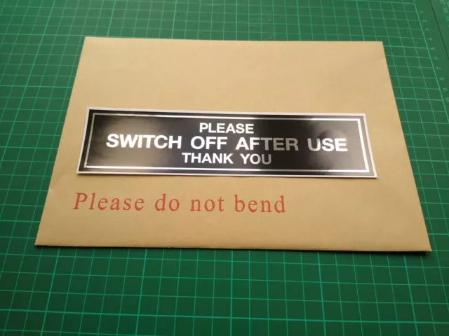 Please Switch off After Use Self Adhesive Label, Sticker Sign Business Office 