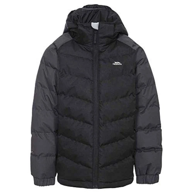 (TG. 1 anno) Trespass Giacca Imbottita Antivento Sidespin, Ragazzo, Nero, 9-10 a