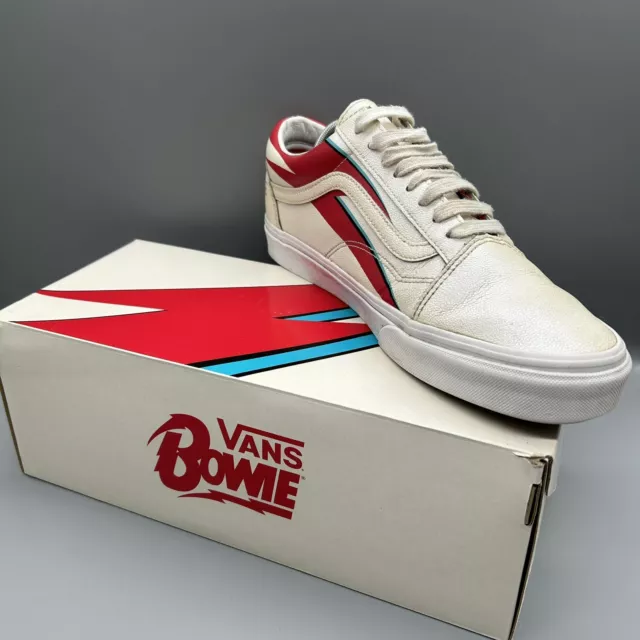 Scarpe da ginnastica Vans X David Bowie in scatola Aladdin Sane Old Skool da uomo UK 10 Ziggy