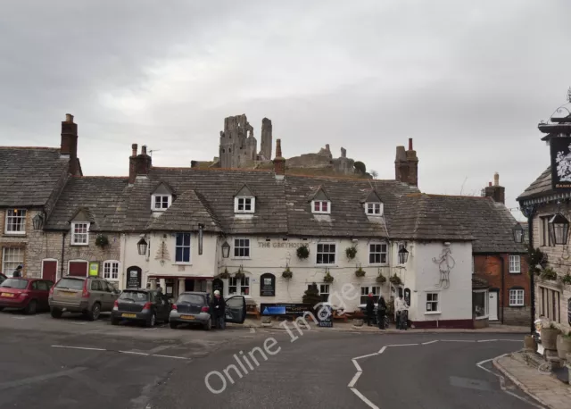 Photo 12x8 The Greyhound Inn and Corfe Castle from East Street  c2010