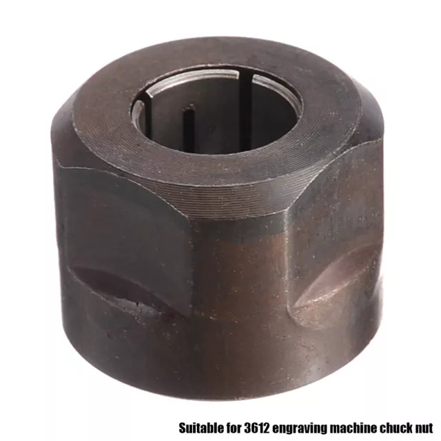 Sturdy 12 Collet Nut for Makita 3612 Black with Female Thread Diameter 19 5mm