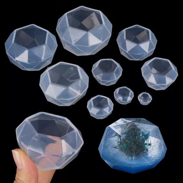 Handwerksbetriebe Quarz Kristall Pendende Silikonform Diamond Resin Mould Epoxy