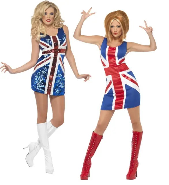 Spice Girls Fancy Dress Costume King's Coronation Ladies Union Jack Dress Geri