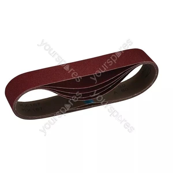 Draper Cloth Sanding Belt, 50 x 686mm, 80 Grit (Pack of 5)