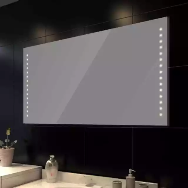 Miroir de salle de bain avec lumiÃ¨res LED 100 x 60 cm (L x H)