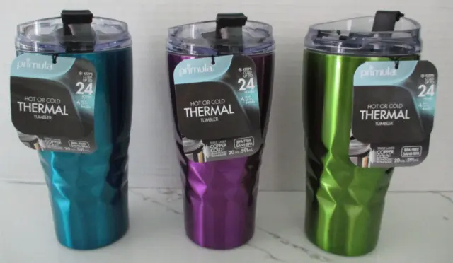 PRIMULA 20 OZ STAINLESS STEEL Hot Cold Travel Cup Thermal Tumbler / Color Choice