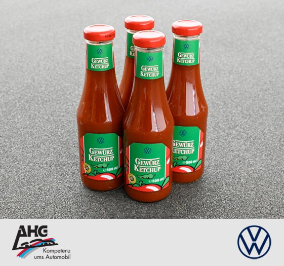 6X ORIGINAL VOLKSWAGEN Gewürz Ketchup 500ml Flaschen ZDK259101 Develey Curry EUR 33,99 - DE