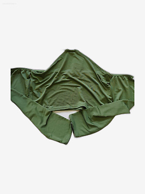 Nasty Gal Recycled Cross Off The Shoulder Crop Top In Green Size 16 UK