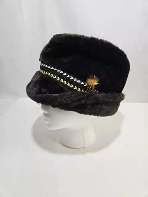 Men's United Hatters Cap & Millinery Workers Faux Fur Bavarian Style Hat Small