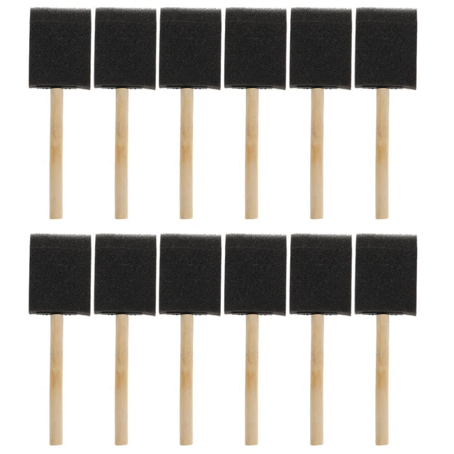 12 Pcs Pennelli Spugna Per Bambini Pennello Di Spugna Kit Timbro Palo Di Legno