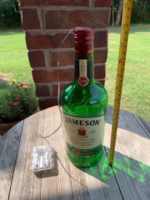 Jameson Irish Whiskey Large 1.75L Liquor Bottle Bar Lounge Firefly Light Lamp