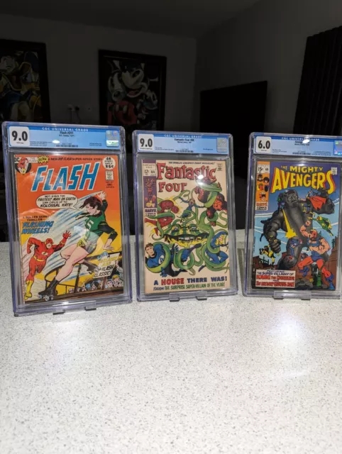 The Flash 211, Avengers 69, Fantastic Four 88 CGC Comics