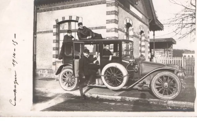 78 Carte Photo 1915 A Identifier St Cyr ? Militaires Et Automobile