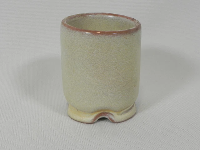 VTG Frankoma Toothpick  Holder, Shot Glass Cup, #1T Desert Gold Glaze,  USA, MCM