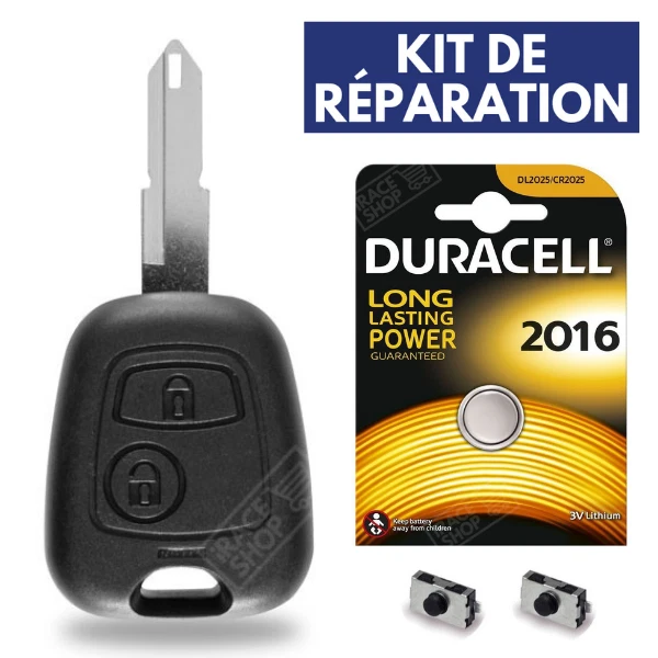 Télécommande coque de clé Peugeot 106, 205, 206, 306, 405 ACS