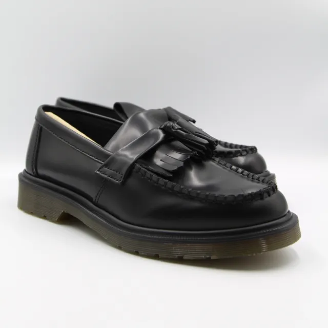 Dr Martens Adrian Tassel Mens Loafers Black Polished Smooth Leather 24369001 2