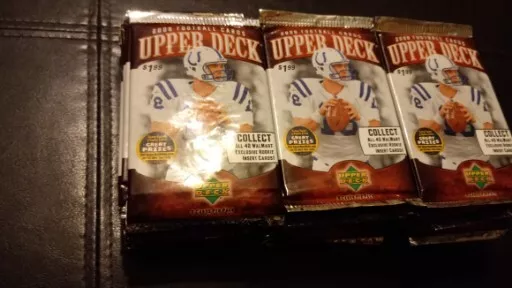 2006 Upper Deck Football 5 Card Packs. 46 Pack Lot Sealed. Rookie Insert Cards