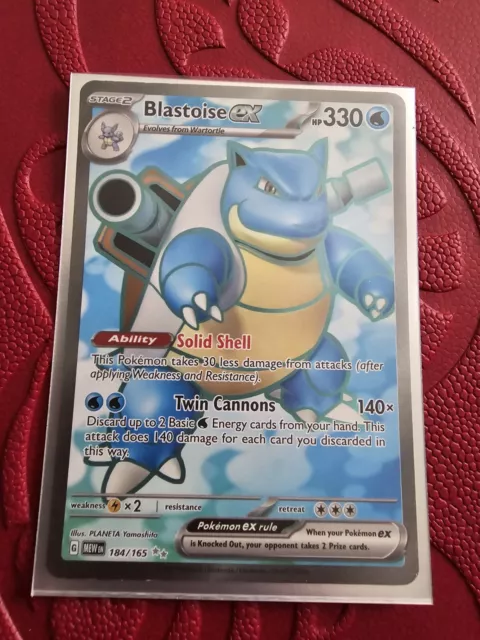 Pokémon TCG Blastoise ex Scarlet & Violet-151 184/165 Holo Ultra Rare