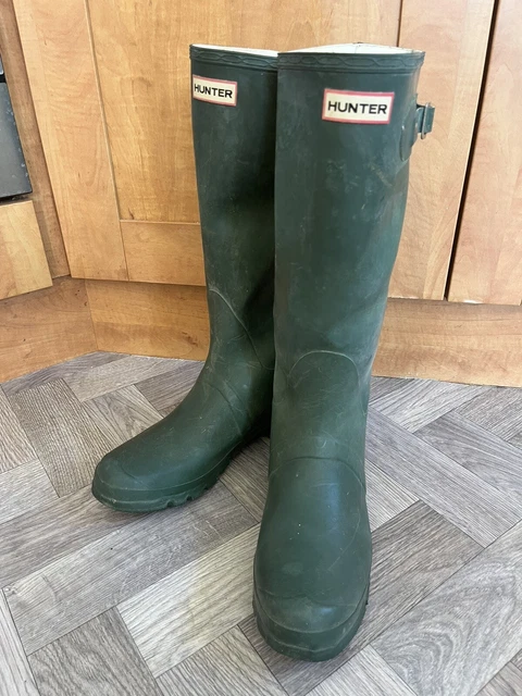 GREEN HUNTER WELLIES Size 10 UK 1.31 PicClick