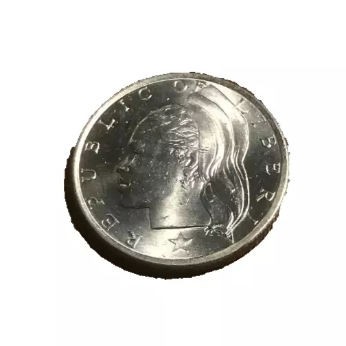 elf  Liberia 25 Cents 1966 Native Woman