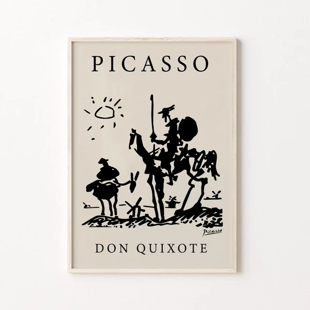 Picasso Don Quixote Print, Picasso Poster, Minimalist Art, Fine Art, Wall Decor