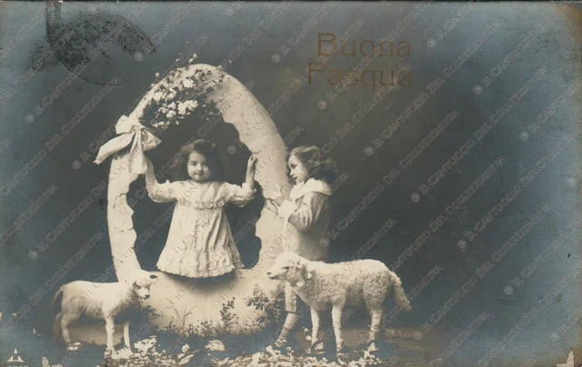 1913 Buona Pasqua Cartolina augurale