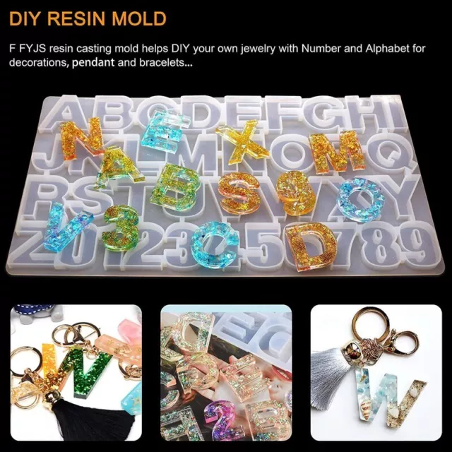 Resin Animal Cat Letter Molds Alphabet Silicone Mold DIY Making