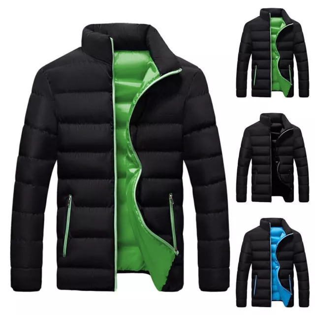 Men's Winter Padded Quilte Jacket Coat Long Sleeve Thermal Bobble Coat Outwears