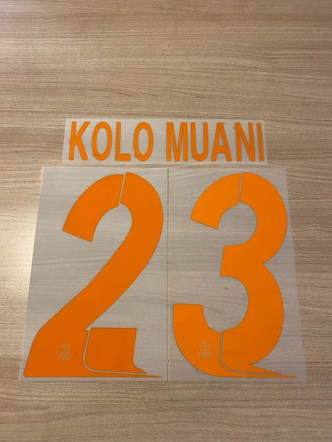 Flocage PSG 2023/24 Kolo Muani N°23 Third - Officiel UEFA - Neuf