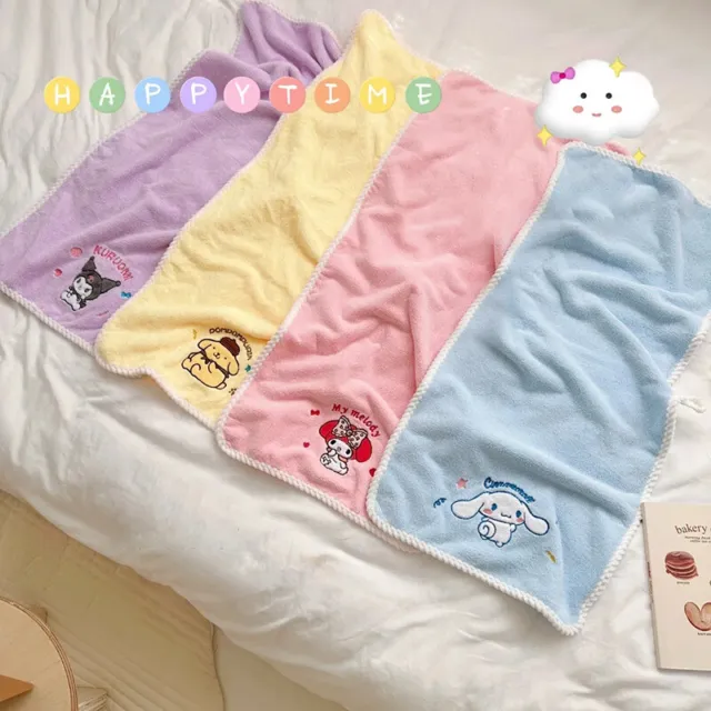Hello Kitty Kuromi My Melody Cinnamoroll Towel Hand Face Hair Wash Cloth Gift