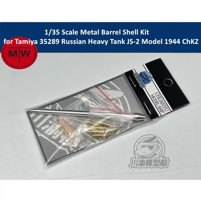 1/35 Scale Metal Barrel Shell Kit for Tamiya 35289 Russian Heavy Tank JS-2 Model