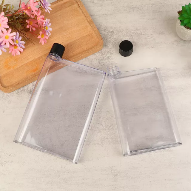 Flat Plastic Cup Water Bottle Transparent Book Paper Pad Portable Water BottleEL