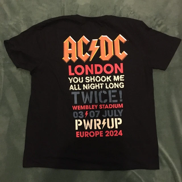 AC/DC PWR UP Tour 2024 London/Wembley T Shirt XL £60.00 PicClick UK