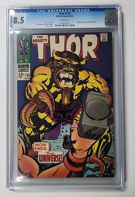 The Mighty Thor #155 CGC Graded 8.5 (1968) Silver Age Marvel