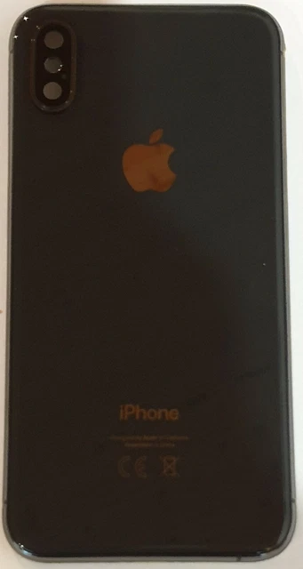 iPhone XS Akkudeckel mit Mittelrahmen Backcover Rückseite aus Glas Schwarz Black