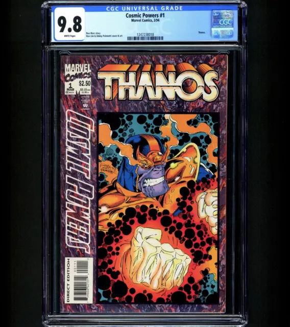 COSMIC POWERS #1 CGC 9.8 THANOS X-Men Spider-Man Video Game Ad Marvel Comics NM
