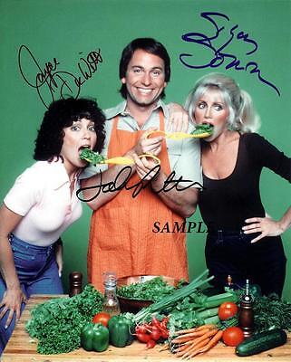 Threes Company #2 Cast Reprint 8X10 Autographed Signed Photo John Ritter Somers