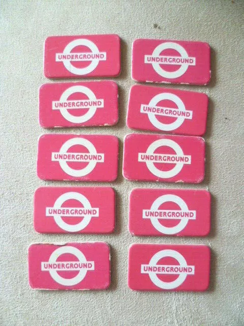 Ravensburger Scotland Yard - Ersatzteile - 10x Ticket Ubahn U-Bahn Underground